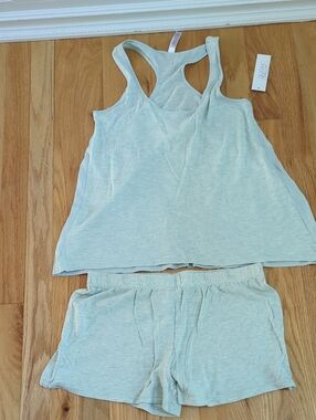 Gilligan & O'Malley Light Mint Racerback Tank and Shorts Pajama Set